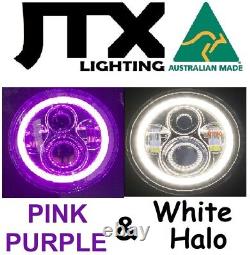 7 Purple/WHITE Headlights suit Toyota Landcruiser HZJ75 70 73 75 78 79 series