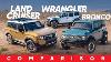 Land Cruiser Vs Bronco Vs Wrangler Weekend Warriors Motortrend