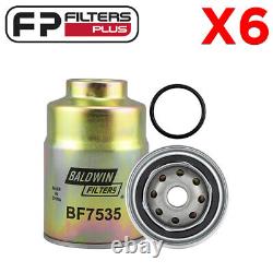 6 X Bf7535 Combinaisons De Filtre À Combustible Baldwin Toyota Landcruiser Z252, Wz252, 2330356040