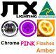 Phares Jtx Chrome Pink Halo 7 Adaptés Aux Toyota Landcruiser 40 43 45 47 55 60